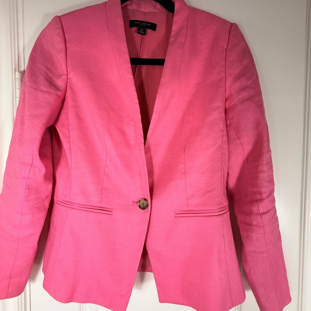 Ann Taylor Vibrant Pink Blazer